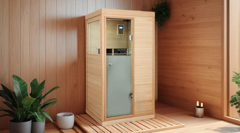 Small infrared sauna for apartments and tight spaces, Sun Stream Evolve Mini sauna