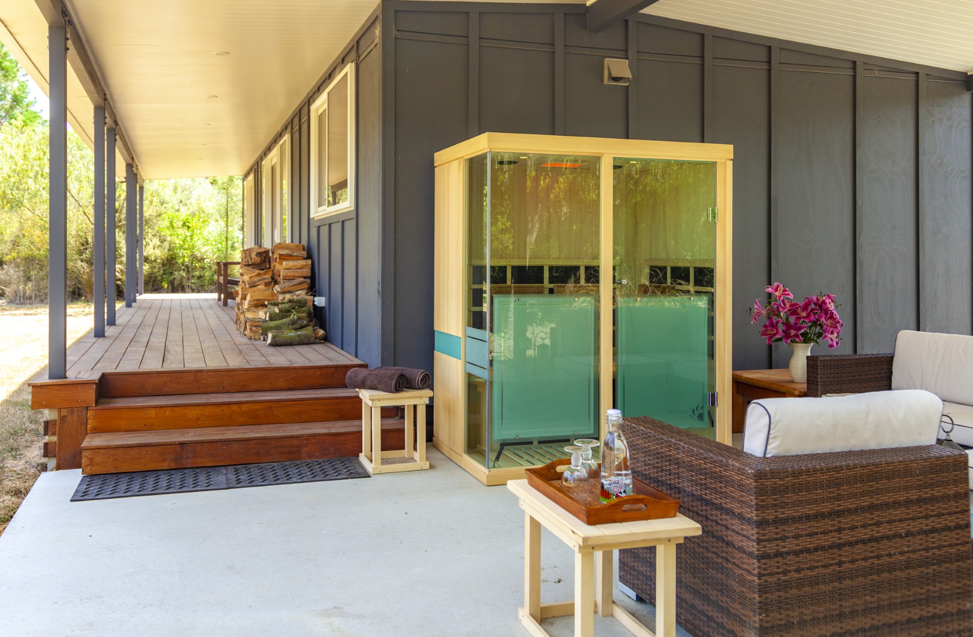 A 3 person infrared sauna fosters wellness and bonding