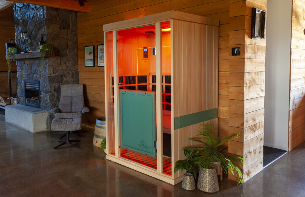 Home infrared sauna that is available for multiple users on their wellness journey